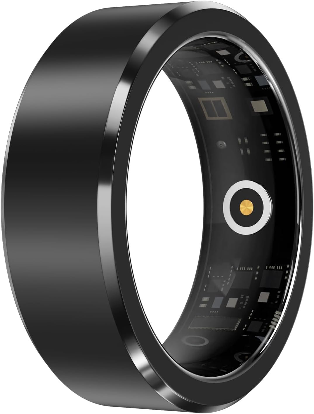 Smart Ring for Women/Men Fitness Rings Health Tracker Rings, Free App 5-7 Days Battery,Heart Rate,Blood Oxygen Black(Diameter 20.8 mm) - Image 2
