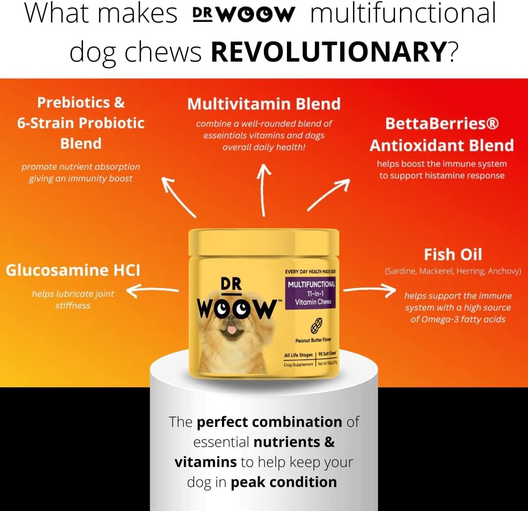 Multivitamins for Dogs - Everyday Vitamins for Dogs | Gut Immune Health, Joint Heart Eye Support | Dog Supplements Glucosamine Chondroitin, Digestion Probiotics, Omega 3 Fish Oil | 90 Ct - Image 3