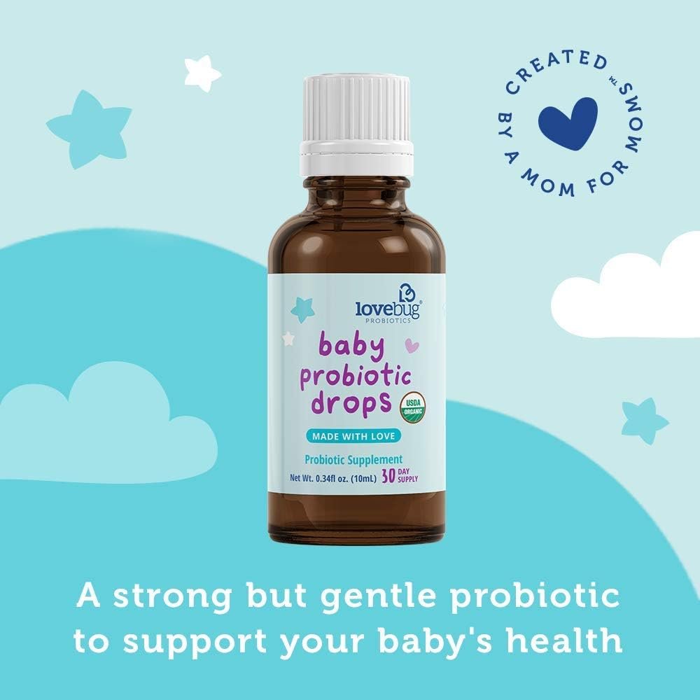 Lovebug Award Winning USDA Organic Probiotic for Infants & Babies | Helps with Colic, Reflux, Diarrhea, Constipation & Gas | Multi-Strain 5 Billion CFU | Liquid Drops | Ages 0-24 Months - Image 8