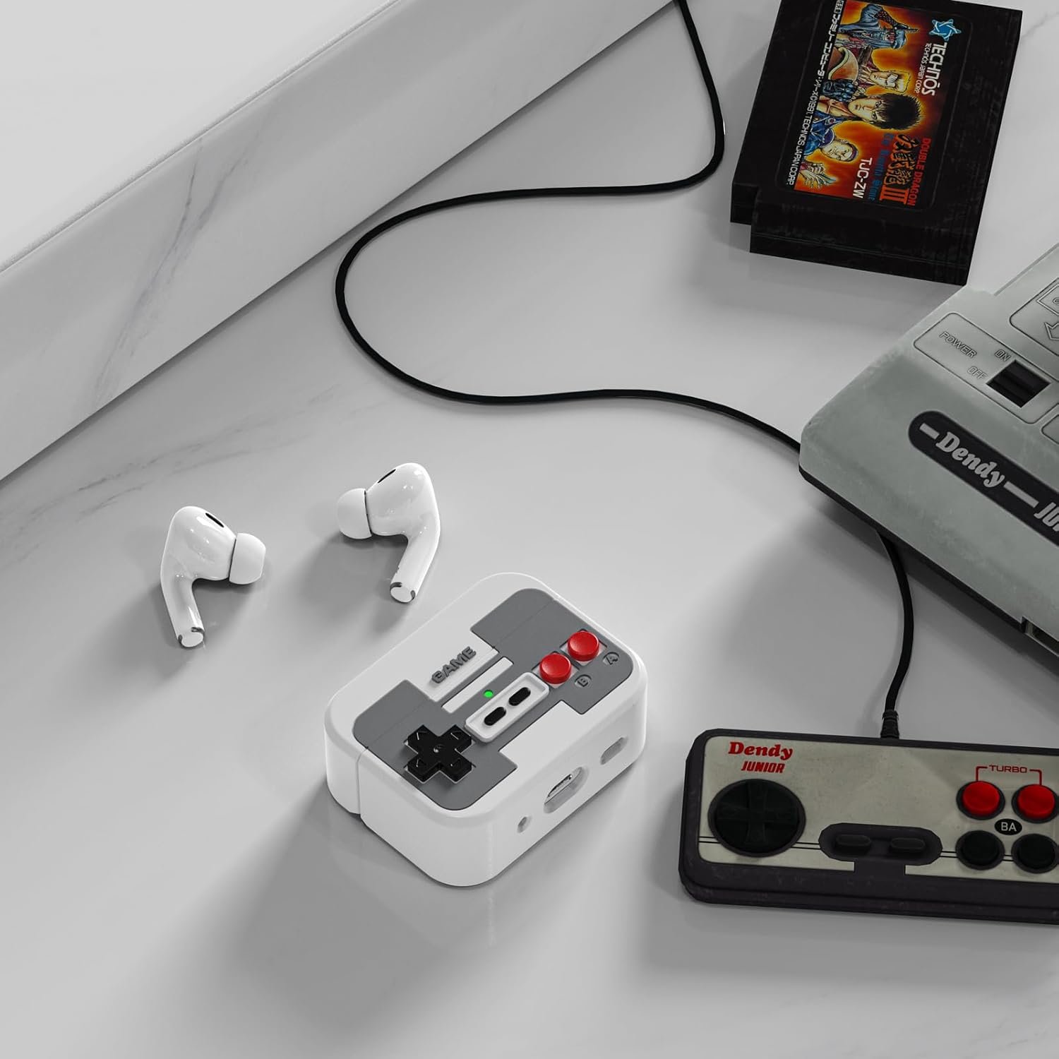 KOREDA AirPods Pro 2nd/1st Generation Case Cover, Cute Funny Cool Game Player Design Silicone Protective Case with Lanyard for Apple AirPods Pro 2nd/1st Gen Charging Case - Image 4