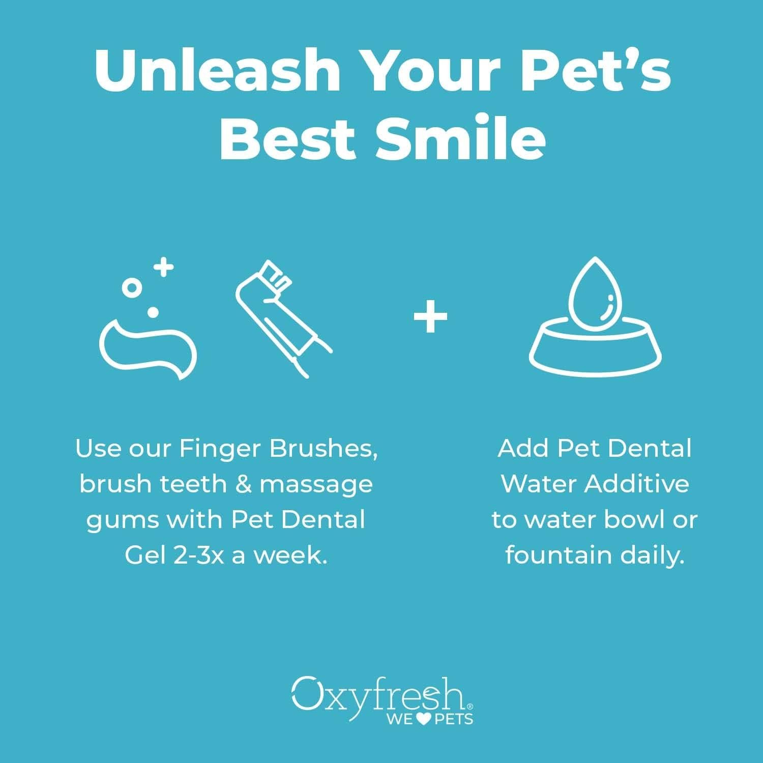 Oxyfresh Premium Pet Dental Kit for Dogs & Cats – Easy Solution for Pet Fresh Breath, Clean Teeth, Control Plaque & Tartar – Vet Formulated Pet Toothpaste 4oz + Water Additive 16oz Kit - Image 9