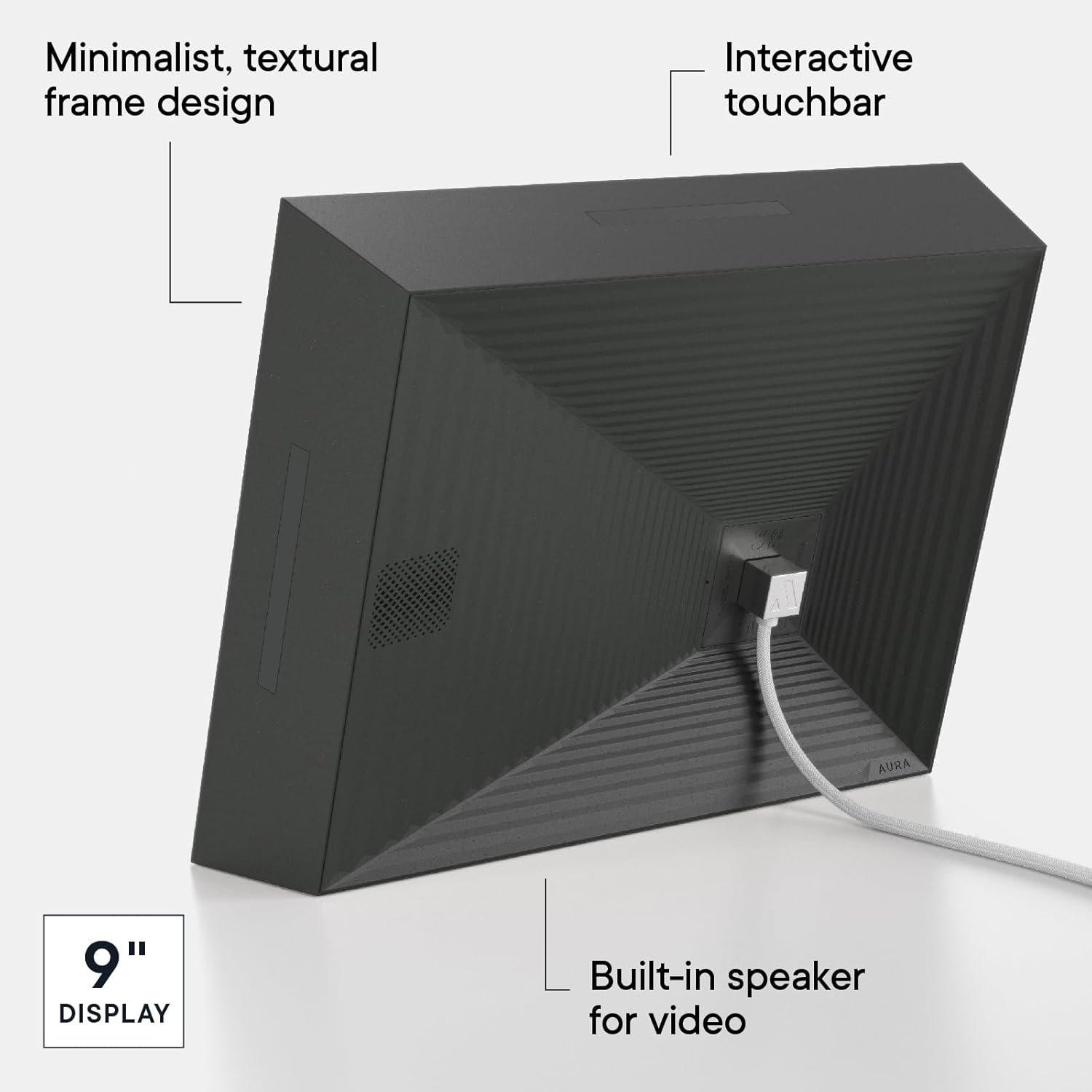 Aura Mason WiFi Digital Picture Frame | Wirecutter's Best Digital Frame for Gifting | Send Photos from Your Phone | Quick, Easy Setup in Aura App | Free Unlimited Storage | Black - Image 5