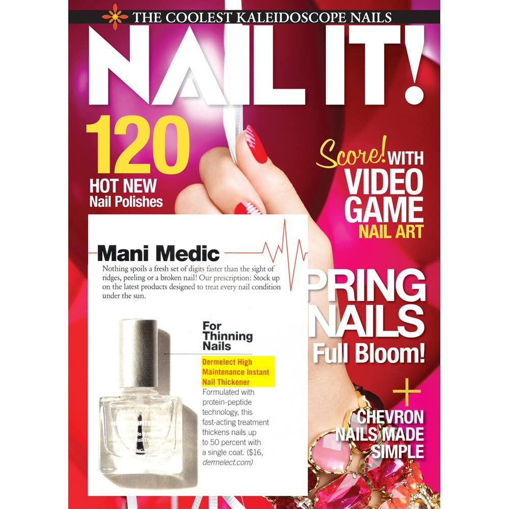 Dermelect High Maintenance Instant Nail Thickener - Nailcare Top Coat with Keratin Protein Peptides, Strengthening, Hardening Protective High Shine Treatment for Weak, Thin, Damaged Nails 0.4 oz - Image 4