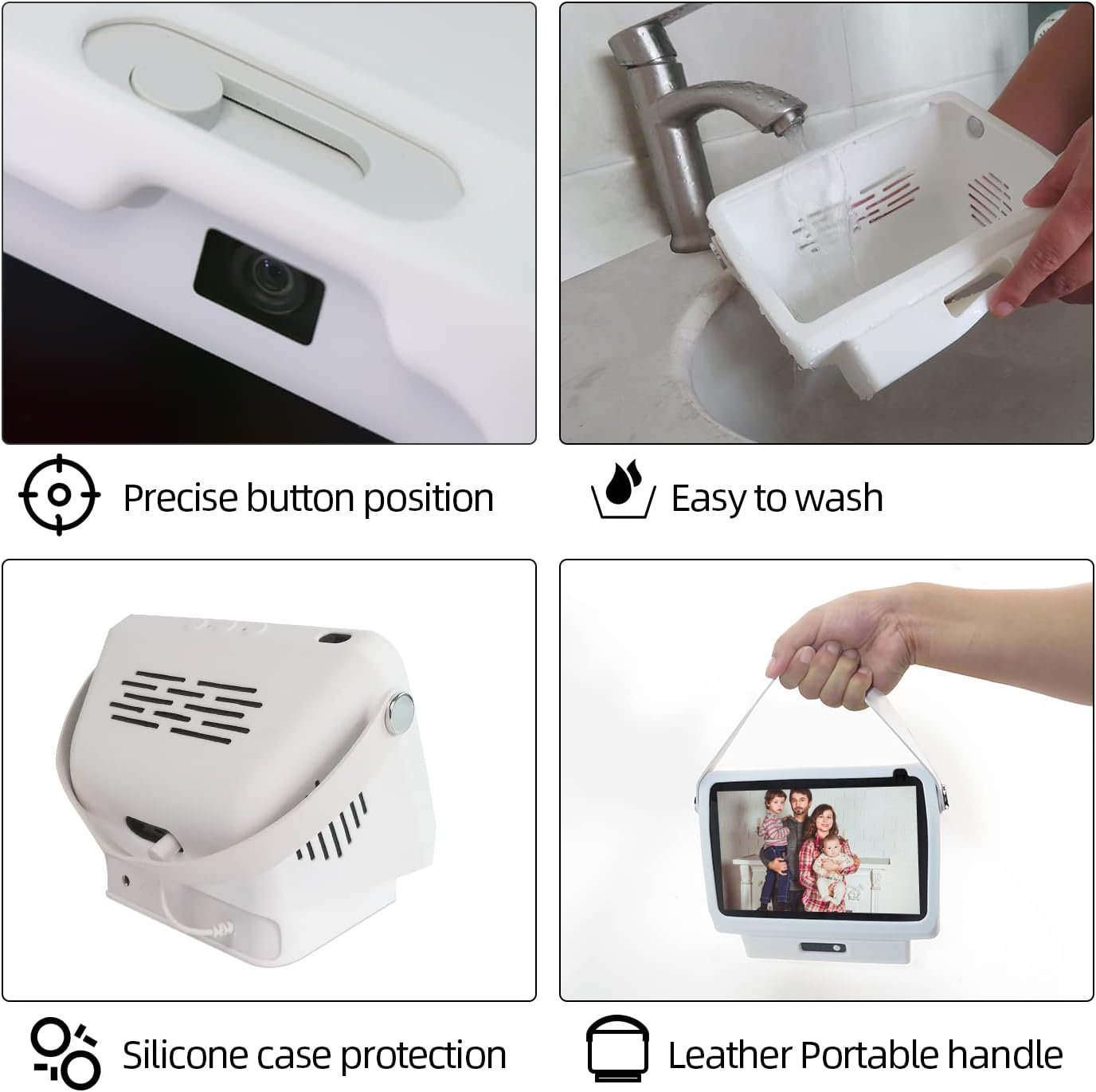 Battery Base for Show 8 1st & 2nd, Portable Show 8 Charger, Xiaodu Smarts Speaker Battery Stand 15600mAh, 9.5 Hours Work Time Protector with Handle,White(Not Include Show 8)… - Image 6