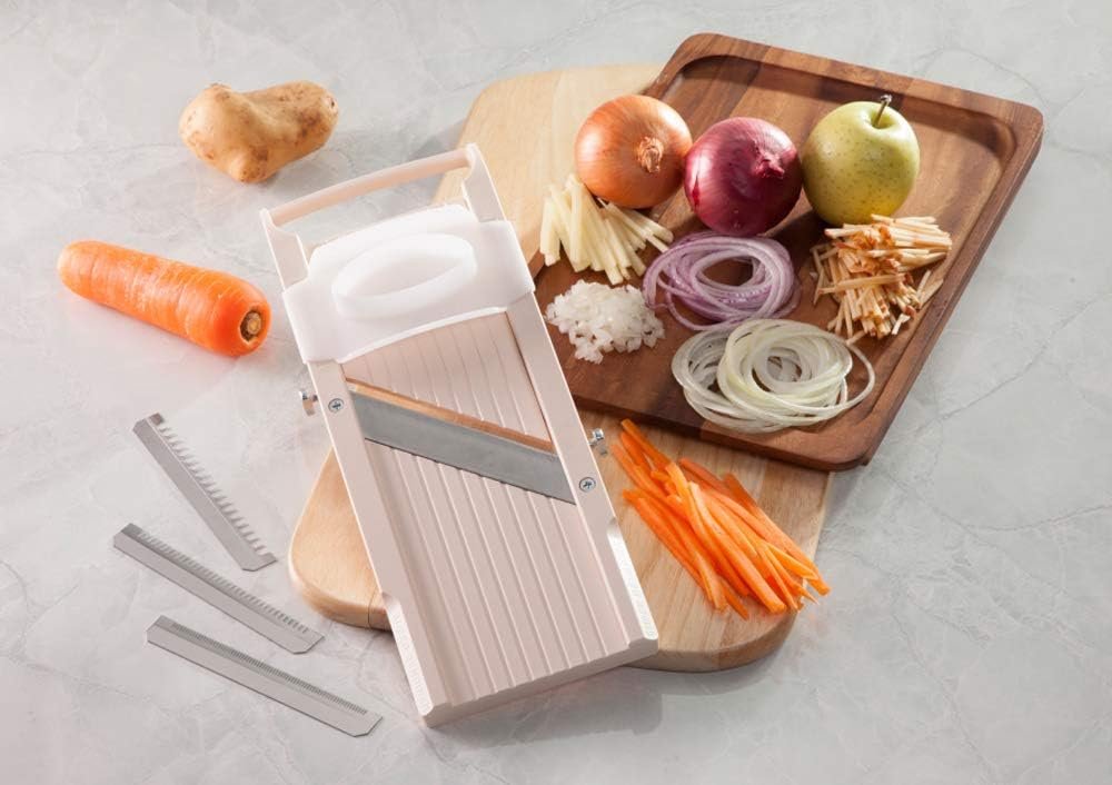 Benriner Super Standard Madoline Slicer, with with 4 Japanese Stainless Steel Blades, Almond - Image 4