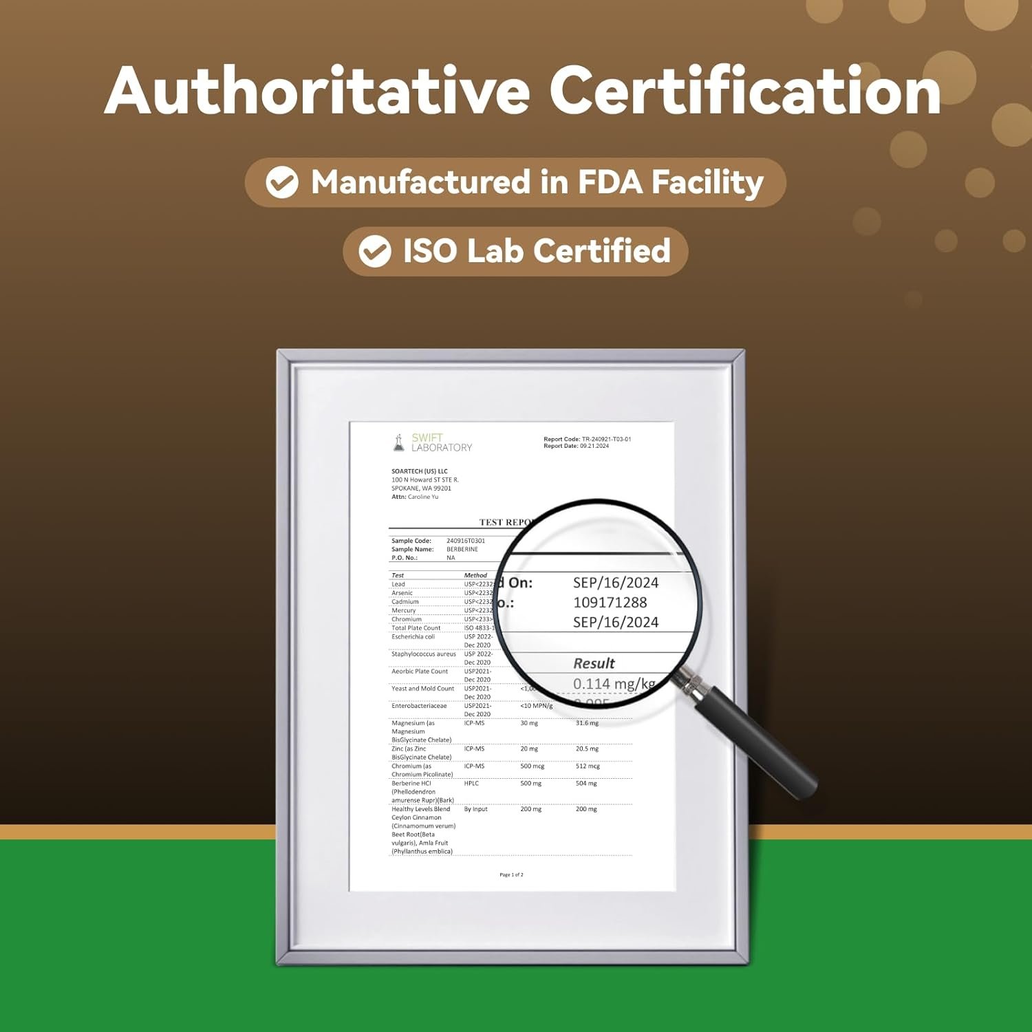 Berberine 1300mg with Green Tea Extract, Resveratrol, Red Yeast Rice & CoQ10 – 13-in-1 Immune Health, Natural Metabolic Support – 60 Capsules – Non-GMO, Lab Tested - Image 8