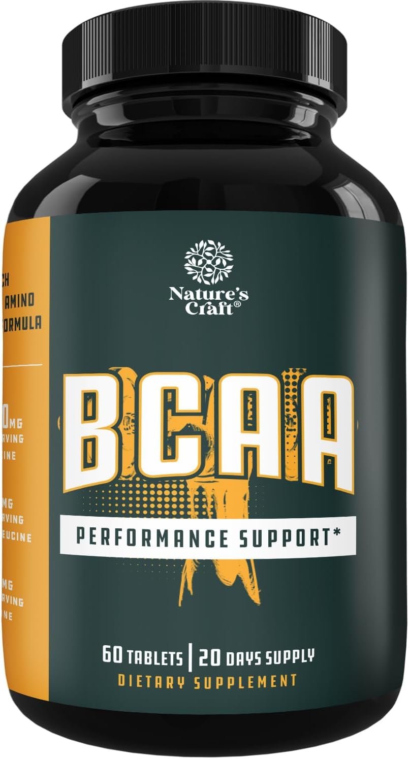 Branch Chain Amino Acids Supplement - Vegan BCAA Tablets Post Workout Muscle Recovery and Muscle Growth Support - Branched Chain Amino Acids Supplement for Men and Womens Workout Recovery 60 Count - Image 2