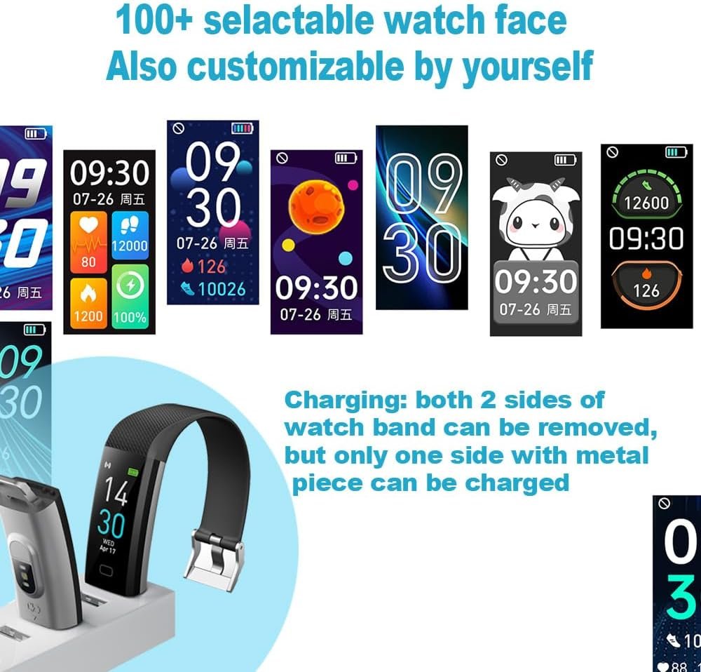 Fitness Tracker with Heart Rate Monitor/Step Counter/Calories, Activity Tracker Smart Watch Sleep Monitor IP68 Health Tracker Pedometer for Man Women - Image 5