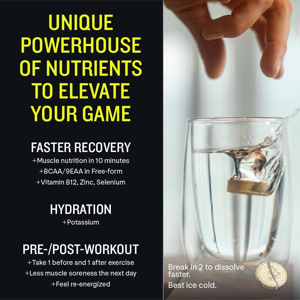 UNBROKEN Amino Energy Tablets with All 9 EAA & BCAA Amino Acids in Free-Form, Amino Acids Supplement for Faster Recovery & Less Muscle Soreness, Post & Preworkout for Men & Women,10 Serv. Lemon/Lime. - Image 3