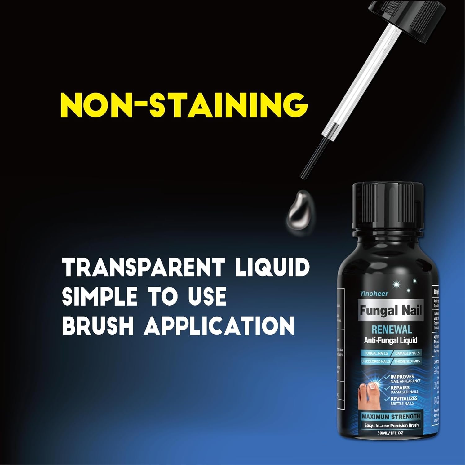 Toenail Fungus Treatment, Nail Fungus Treatment for Toenail, Nail Repair Solution, Fingernails Renewal Liquid For Damaged & Discoloration Nail, Nail Fungus Treatment, Safely and Gently - 30ML (1 FLOZ) - Image 8