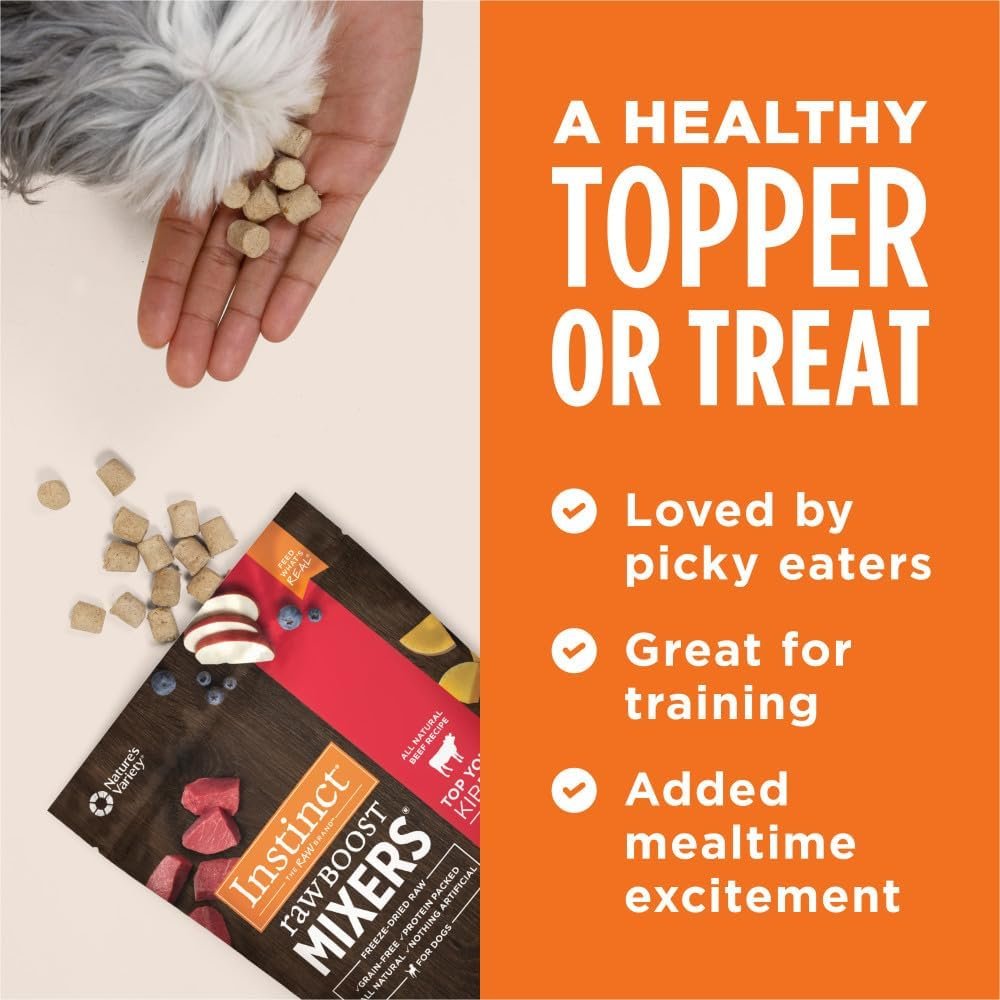Instinct Raw Boost Mixers Freeze Dried Dog Food Toppers For Dry Food, Grain Free Dog Food Toppers with Beef For Dogs, 6 oz - Image 7