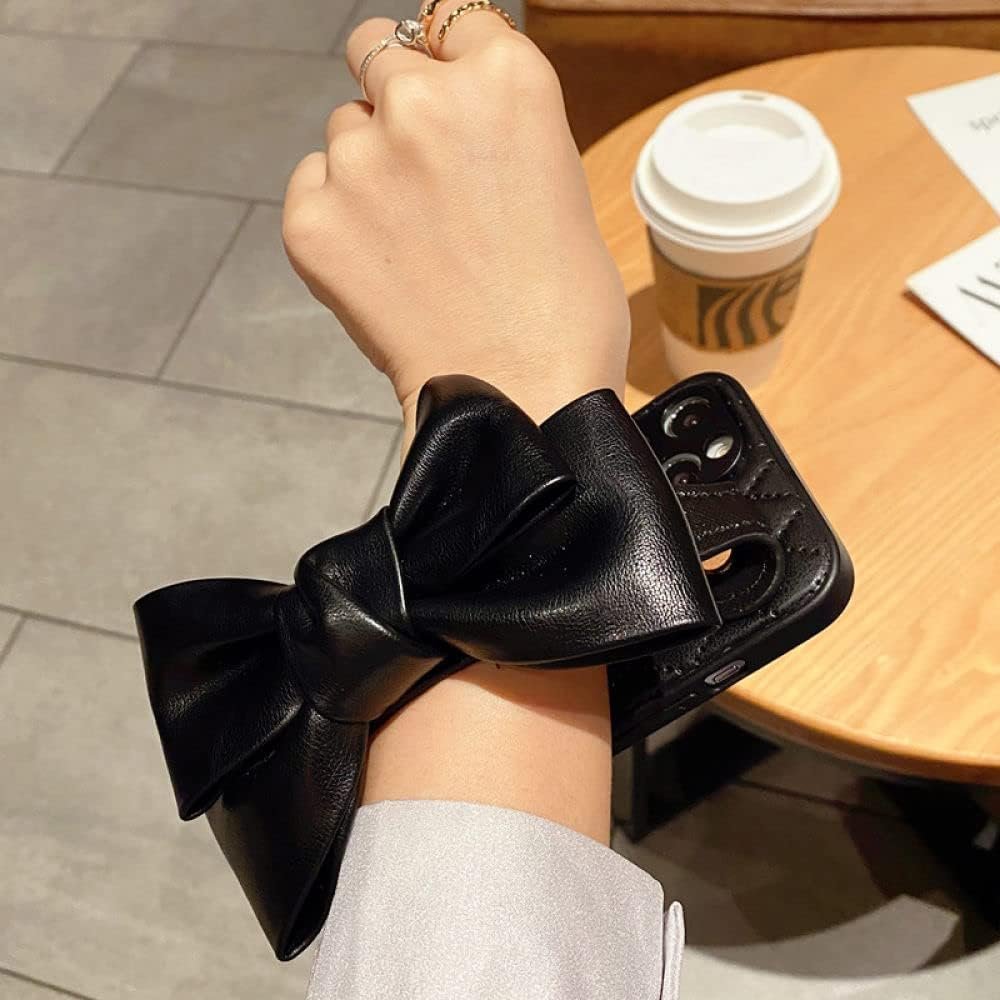 Luxury Leather Bow Wristband Holder Soft Case for iPhone 12 13 11 Pro MAX XS XR X 7 8 Plus Back Cover,2,for iPhone 13 - Image 6