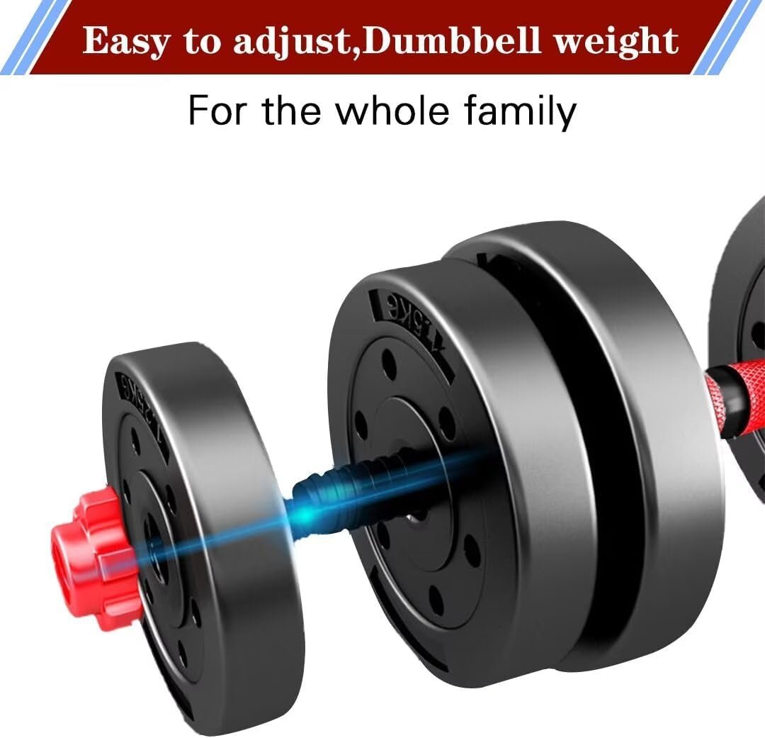 Adjustable-Dumbbells-Sets,Free Weights-Dumbbells Set of 2 Convertible To Barbell A Pair of Lightweight for Home Gym,Women and Men Equipment - Image 7