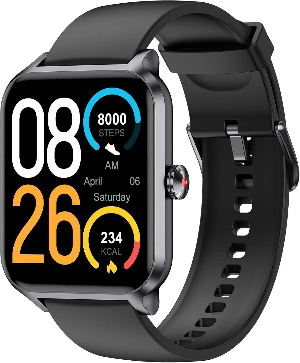 Smart Watch, IP68 Waterproof Fitness Tracker with Heart Rate, SpO2 and Sleep Monitor, Pedometer Fitness Watch for Women Men, Step Counter, Smartwatch Compatible with iOS Android Phones - Image 2