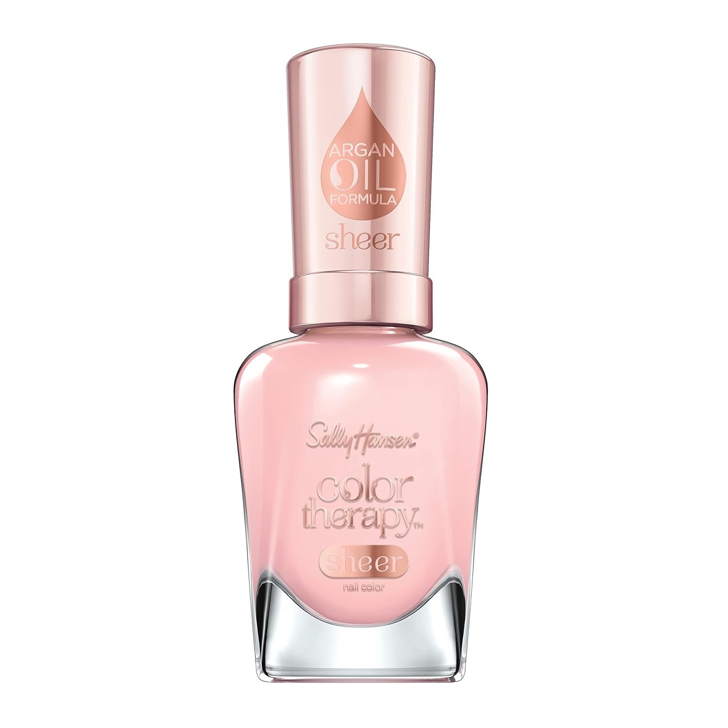 Sally Hansen Color Therapy Nail Polish, Rosy Quartz Long-Lasting Nail Polish with Gel Shine and Nourishing Care, Pack of 1 - Image 2