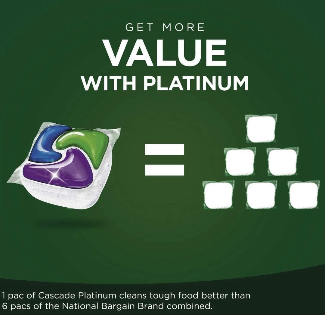 Cascade Platinum ActionPacs Dishwasher Detergent with Dawn, Fresh Scent - 102 Count - Image 5