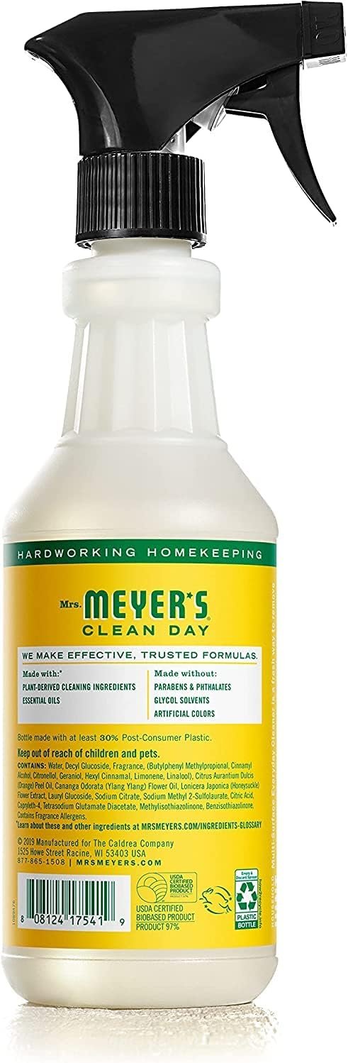 MRS. MEYER'S CLEAN DAY All-Purpose Cleaner Spray, Honeysuckle, 16 Fl Oz. (Pack of 12) - Image 3