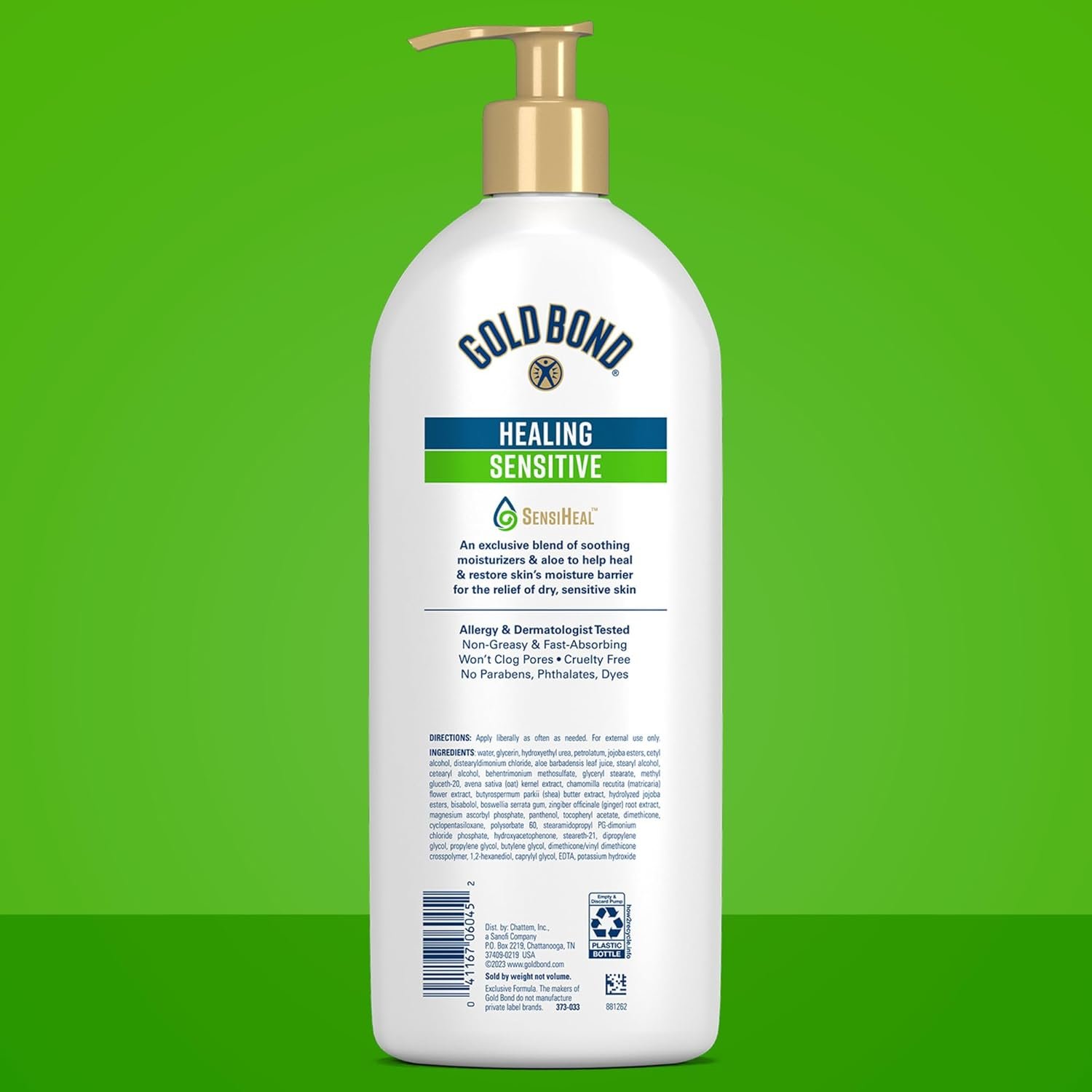 Gold Bond Healing Sensitive Daily Body & Face Lotion with Aloe Moisturizes, Heals & Soothes Dry, Sensitive Skin, Value Size, 21 oz. - Image 3