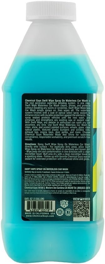 Chemical Guys CWS20964 Swift Wipe Sprayable Waterless Car Wash, Easily Clean - Just Spray & Wipe, Safe for Cars, Trucks, Motorcycles, RVs & More, 64 fl. Oz (Half Gallon) - Image 3