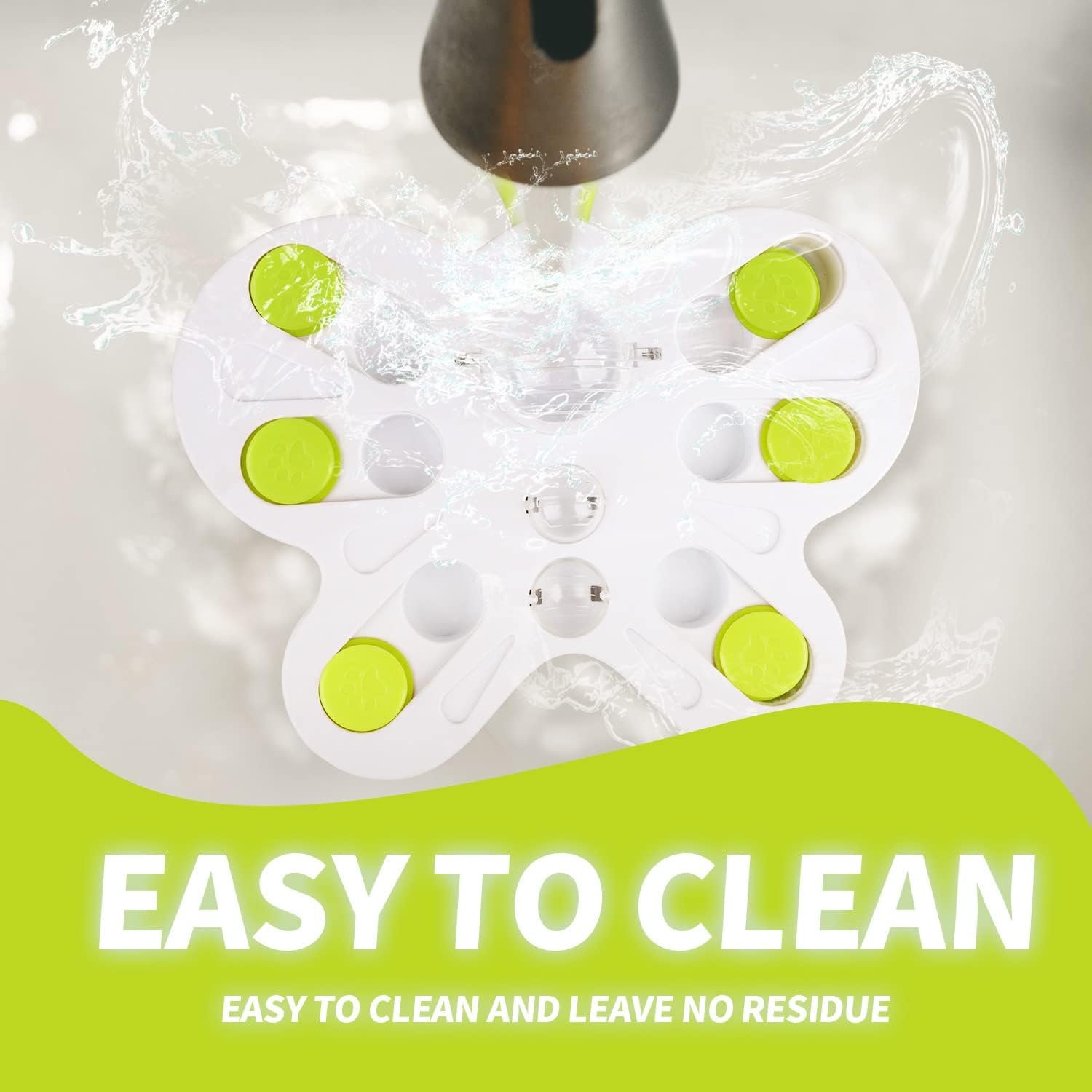 ALL FOR PAWS Interactive Cat Treat Puzzle Slow Feeder Kitten Enrichment Toys Cat Food Puzzle Maze Stimulation Toys Butterfly Shape Cat Toys for Indoor Cats - Image 7