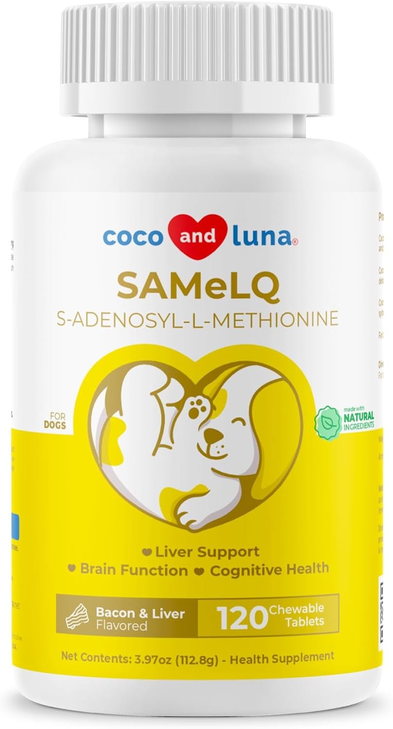 Same for Dogs - 120 Chewable Tablets - S-Adenosyl-L-Methionine, Liver Supplements for Dogs - Brain Supplement for Dogs, Promotes Cognitive Support, Liver Support Supplement - Image 2