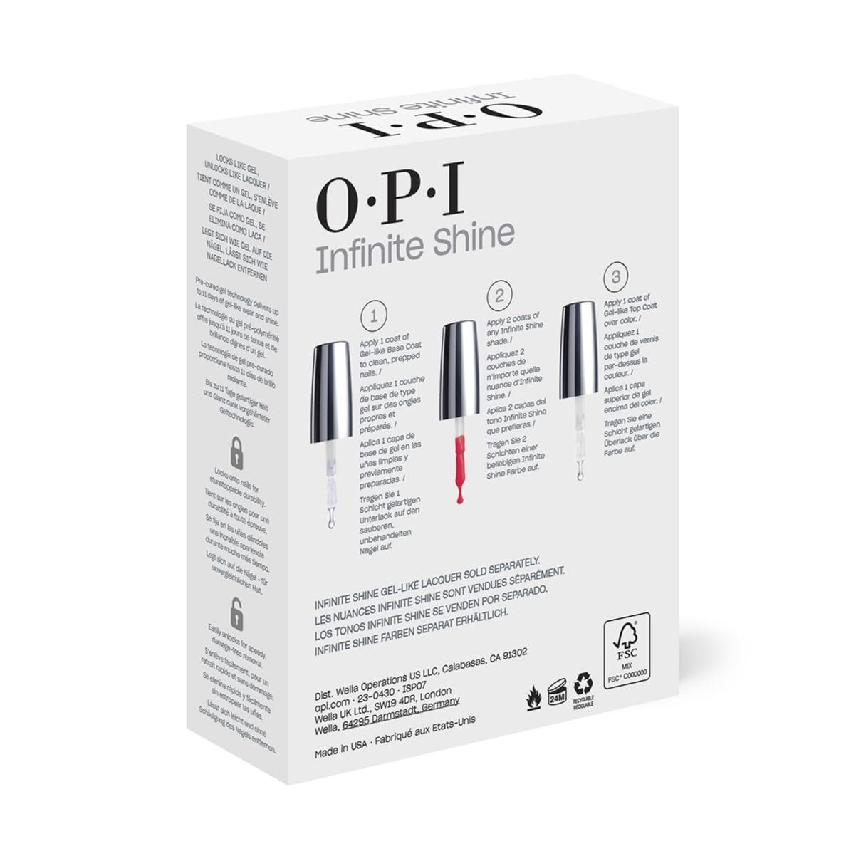 OPI Infinite Shine Long Wear Nail Polish | Clear Gel Like Nail Polish Base Coat & Top Coat | Vegan, Long Lasting, Protects Nails - Image 4