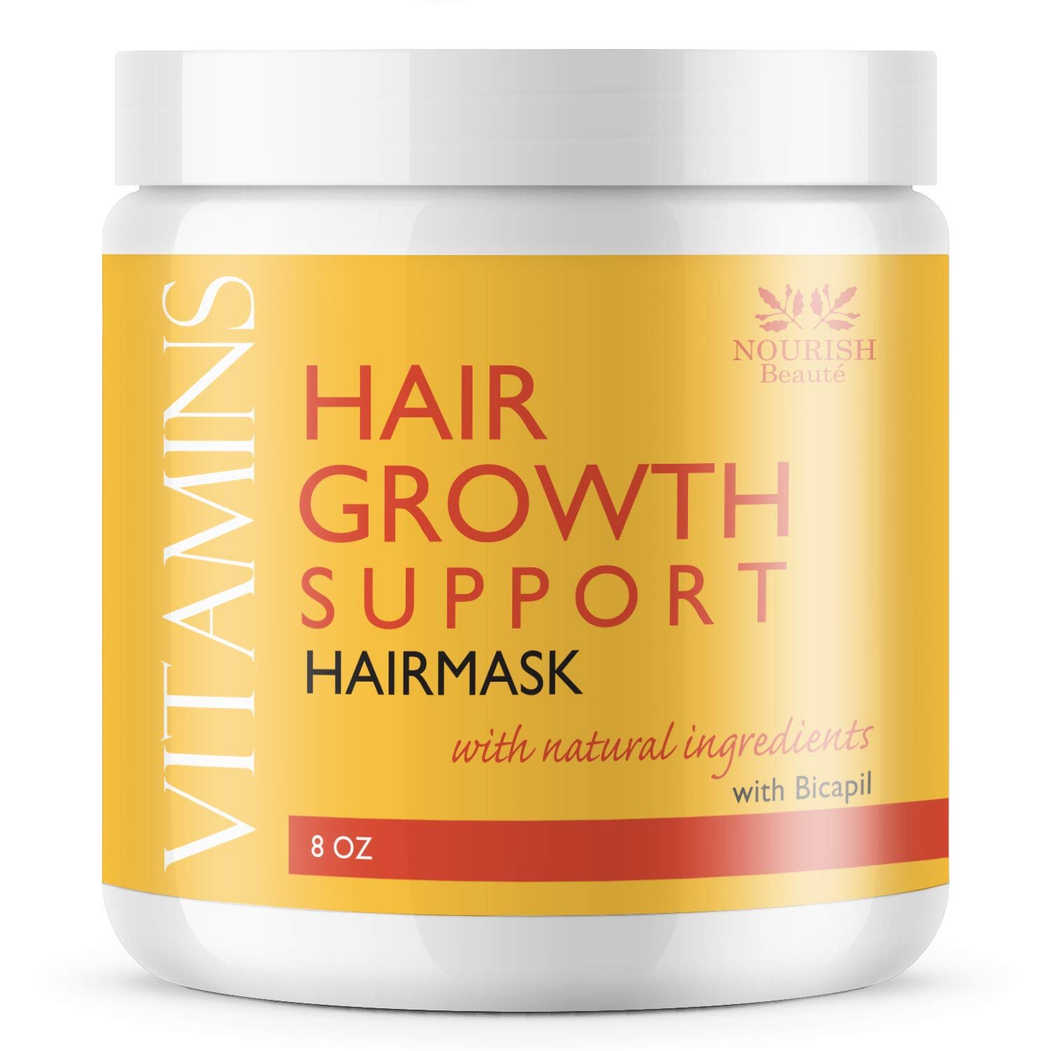 Nourish Beaute Vitamins Hair Mask for Hair Loss and Deep Conditioning to Promote Hydration and Regrowth on Dry Damaged Hair for Men and Women, 8 Oz - Image 2