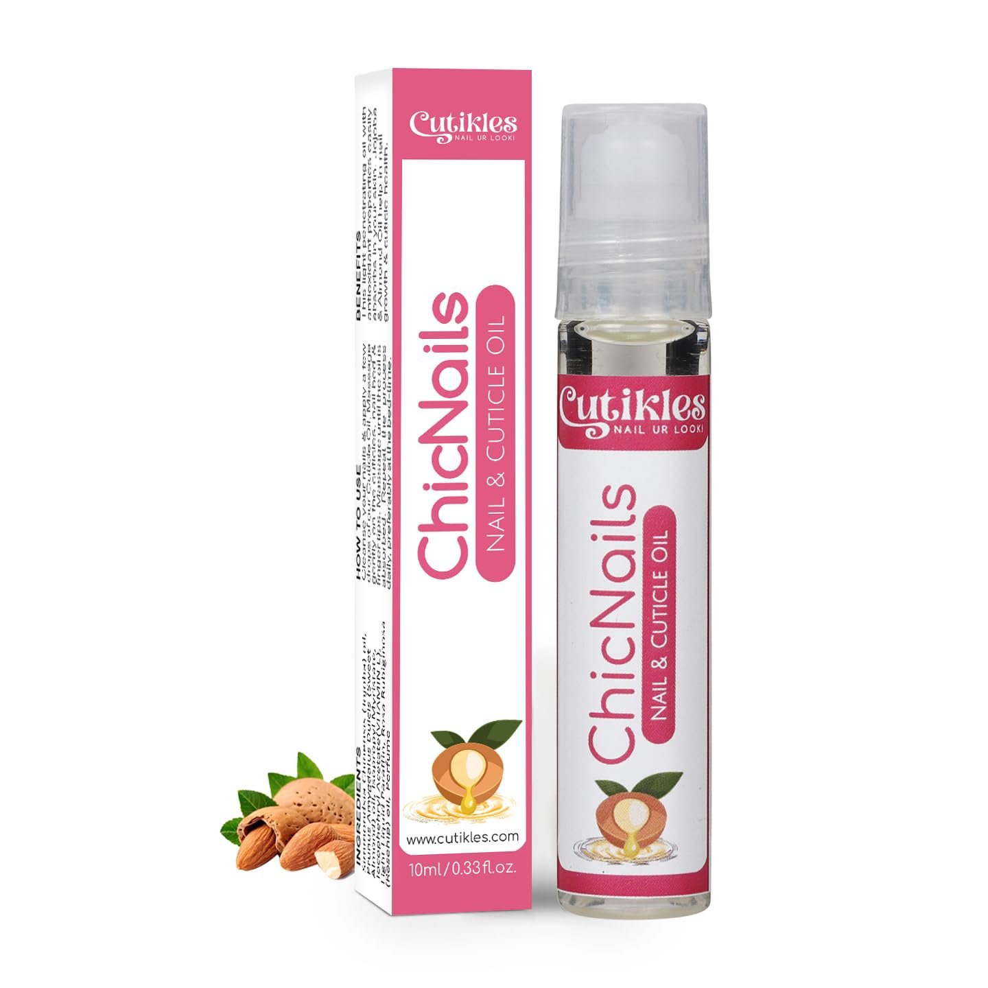 Nail & Cuticle Oil with goodness of Almond & Jojoba Oil. Nourishing Care for Longer and Stronger Nails - 0.33 FL. OZ - Image 2