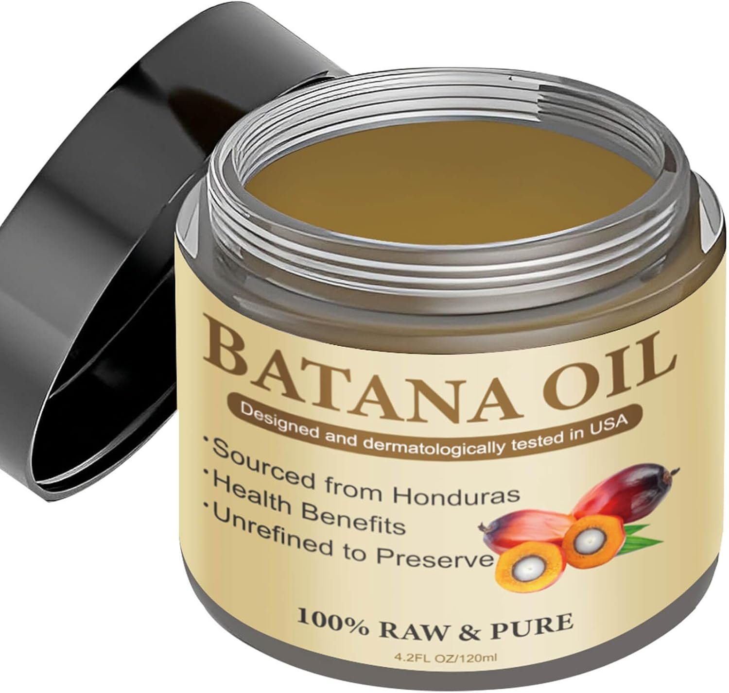 Raw Batana Oil from Honduras,Unrefined, Organic and Natural Ingredients - Promotes Hair Growth and Thickness for Men & Women, 100% Pure, 4.3 OZ - Image 2