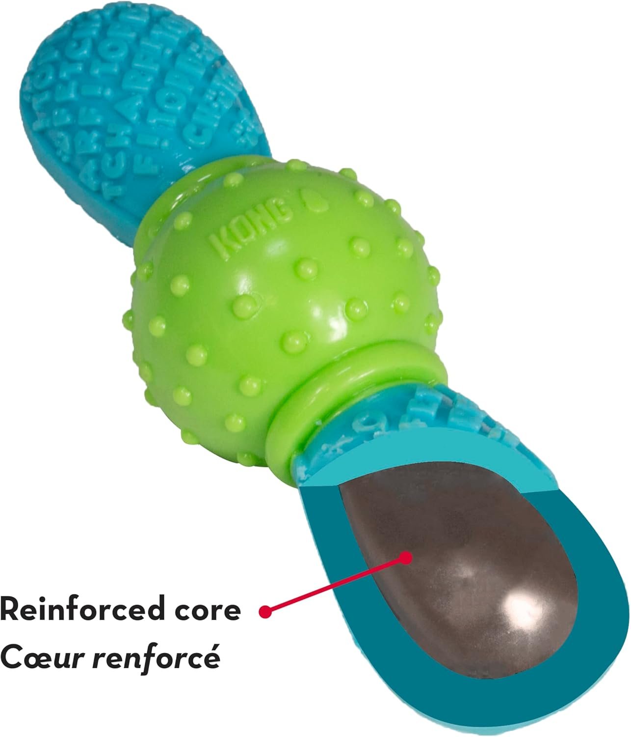 KONG CoreStrength Bow Tie Bone - Dog Dental Chew Toy - Durable, Multi-Layered Dog Toy for Enrichment Play & Dental Care - with Textured Body for Teeth Cleaning - for Small/Medium Dogs - Image 5