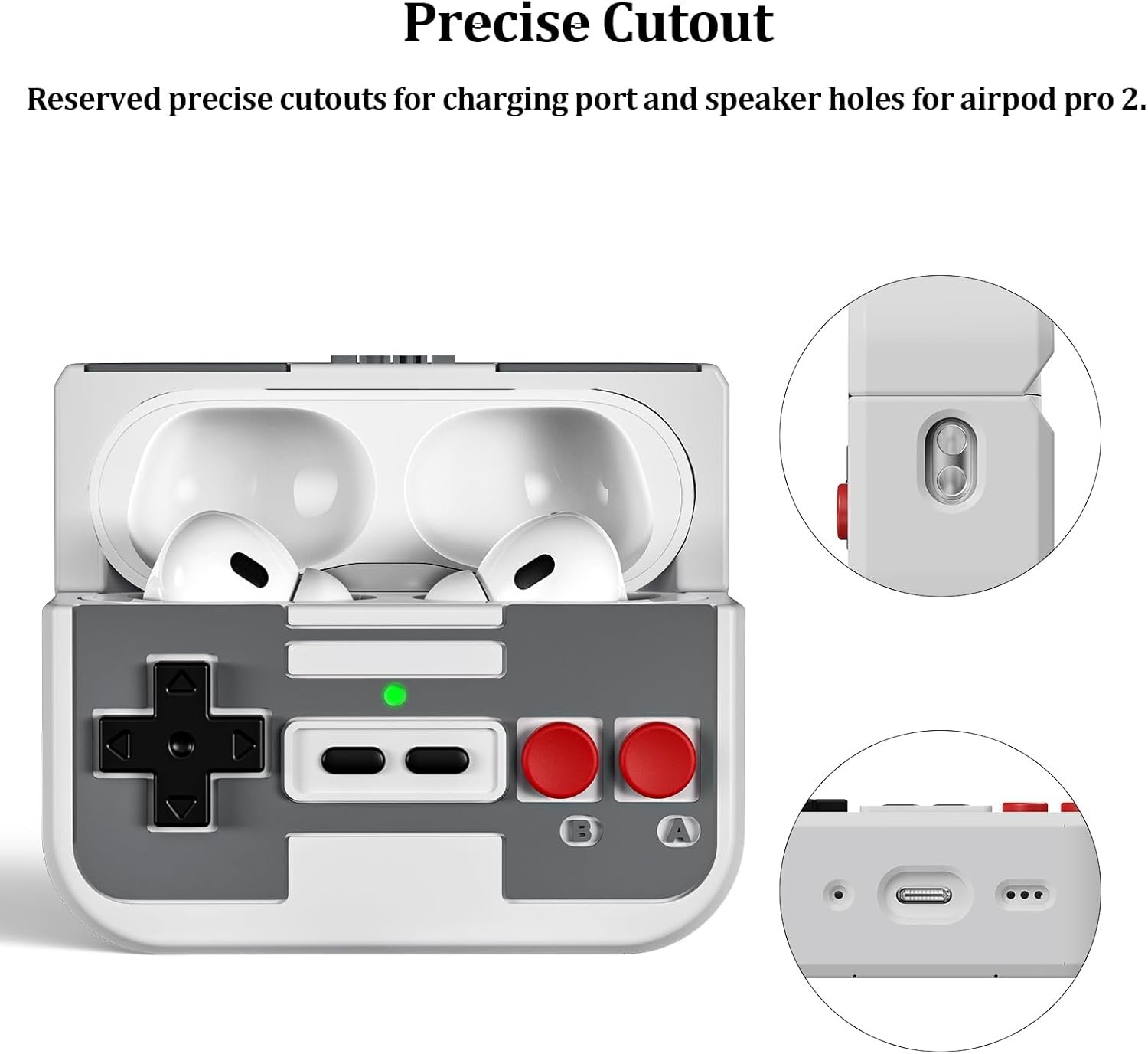 KOREDA AirPods Pro 2nd/1st Generation Case Cover, Cute Funny Cool Game Player Design Silicone Protective Case with Lanyard for Apple AirPods Pro 2nd/1st Gen Charging Case - Image 8