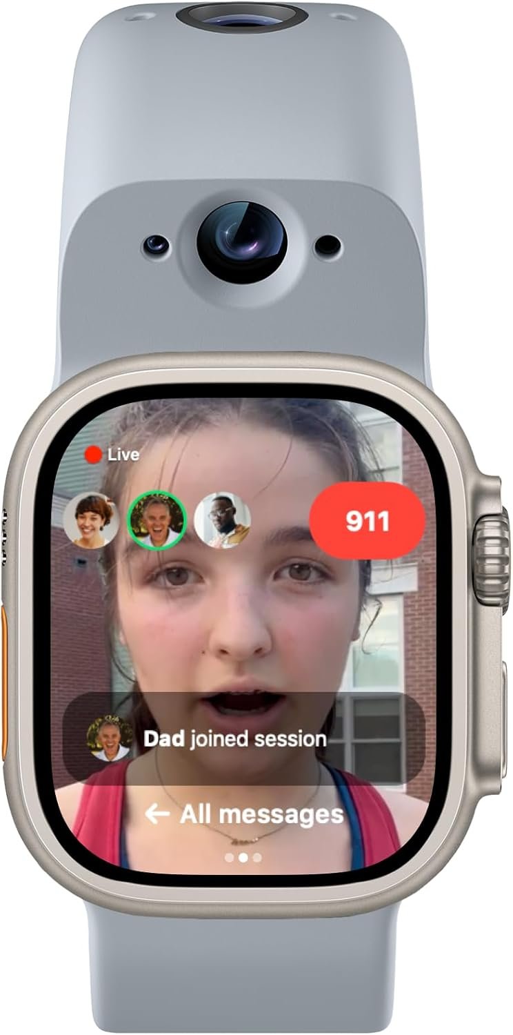 Wristcam, Smart Dual-Camera Band for Apple Watch (Apple MFi Certified), 8MP Sensor, Full HD Video/720P Sport Mode, (New) Pro. Image Stabilization, WiFi, IP68 Water Resistant, Siri Integration - Image 2