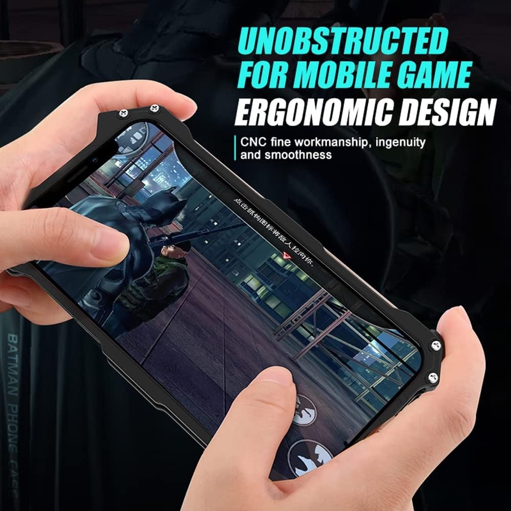 Cool Tough Metal Case for iPhone 13 (6.1 inch), Anti-Fall Shockproof Aluminum Alloy Bumper Protective Skin Scratchproof Frame Back Plate Cover Black - Image 10