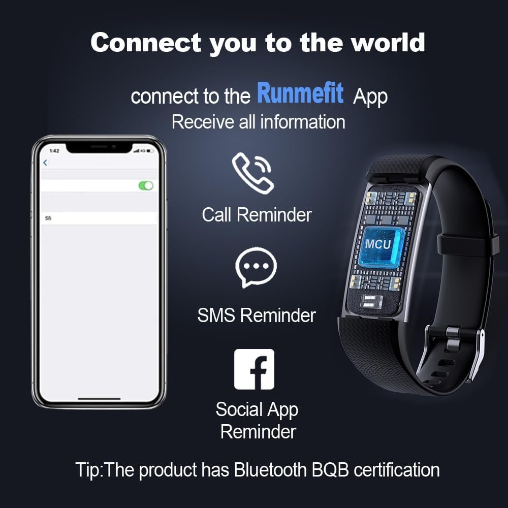 Fitness Tracker with Heart Rate Monitor/Step Counter/Calories, Activity Tracker Smart Watch Sleep Monitor IP68 Health Tracker Pedometer for Man Women - Image 6