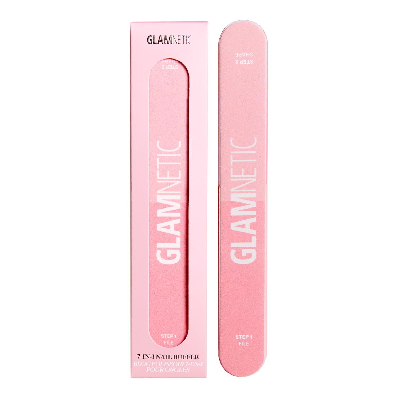 Glamnetic 7-in-1 Nail Buffer | All-in-One, 7 Step Nail Buffing Block for Filing, Shaping, Smoothing & Polishing | Lightweight & Easy to Use | EVA & Sandpaper Nail File Buffer - Image 2