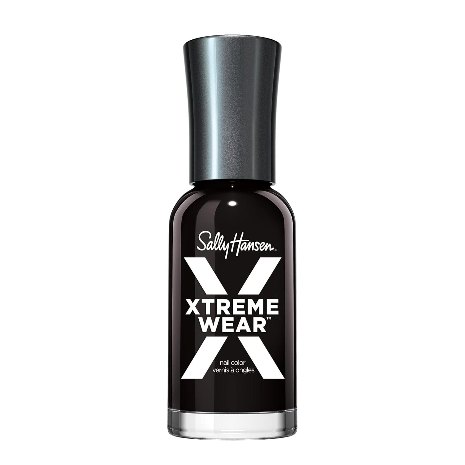 Sally Hansen Xtreme Wear Nail Polish, Streak-Free, Shiny Finish, Long-Lasting Nail Color, Black Out, 0.40 fl oz - Image 2