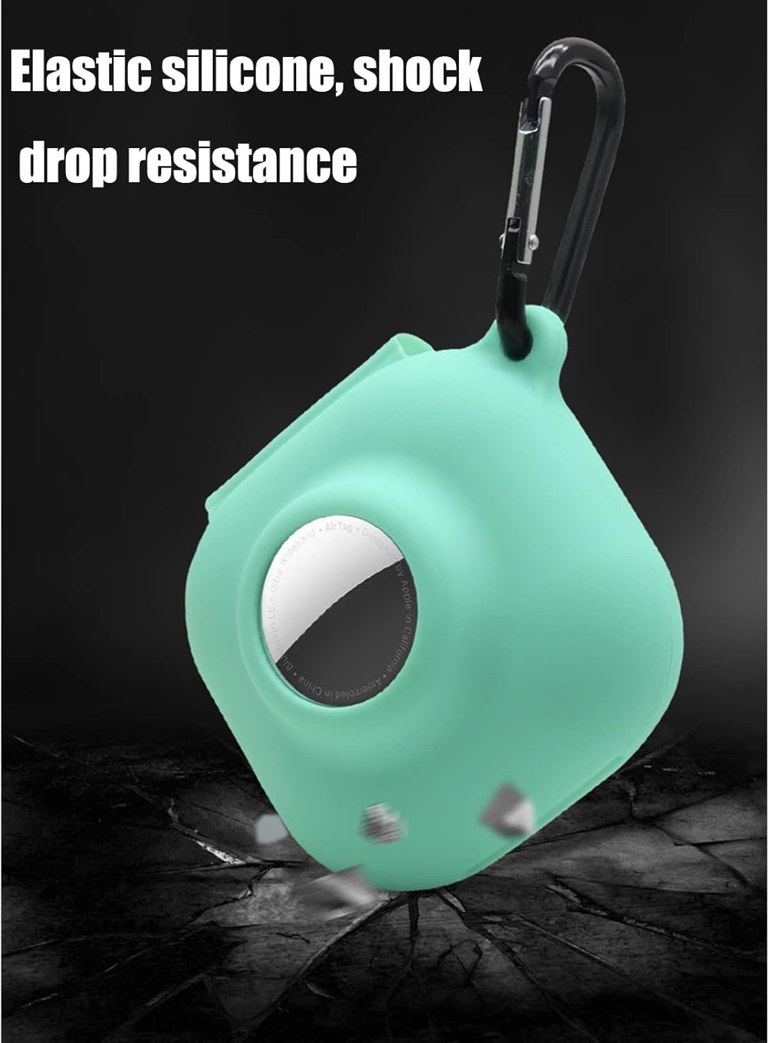 Case Cover for Beats Fit Pro and Airtag,Premium Soft Skin Cover Shock-Absorbing,Anti-Scratch Protective Case with Keychain (Dark Green) - Image 7