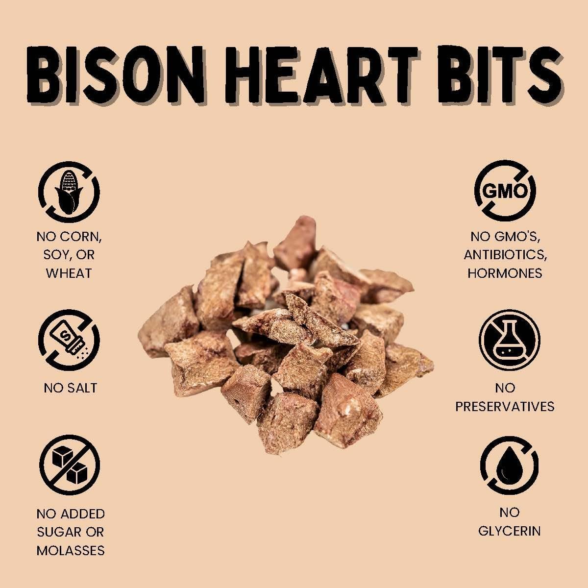 Winnie Lou Grass-Fed Bison Heart Bits Cat Treats, 3 Packs - Single Ingredient, High Protein Cat Food Snacks, Grain Free & Made in The USA, with Taurine, Iron & Zinc for Healthy Cats - Image 5