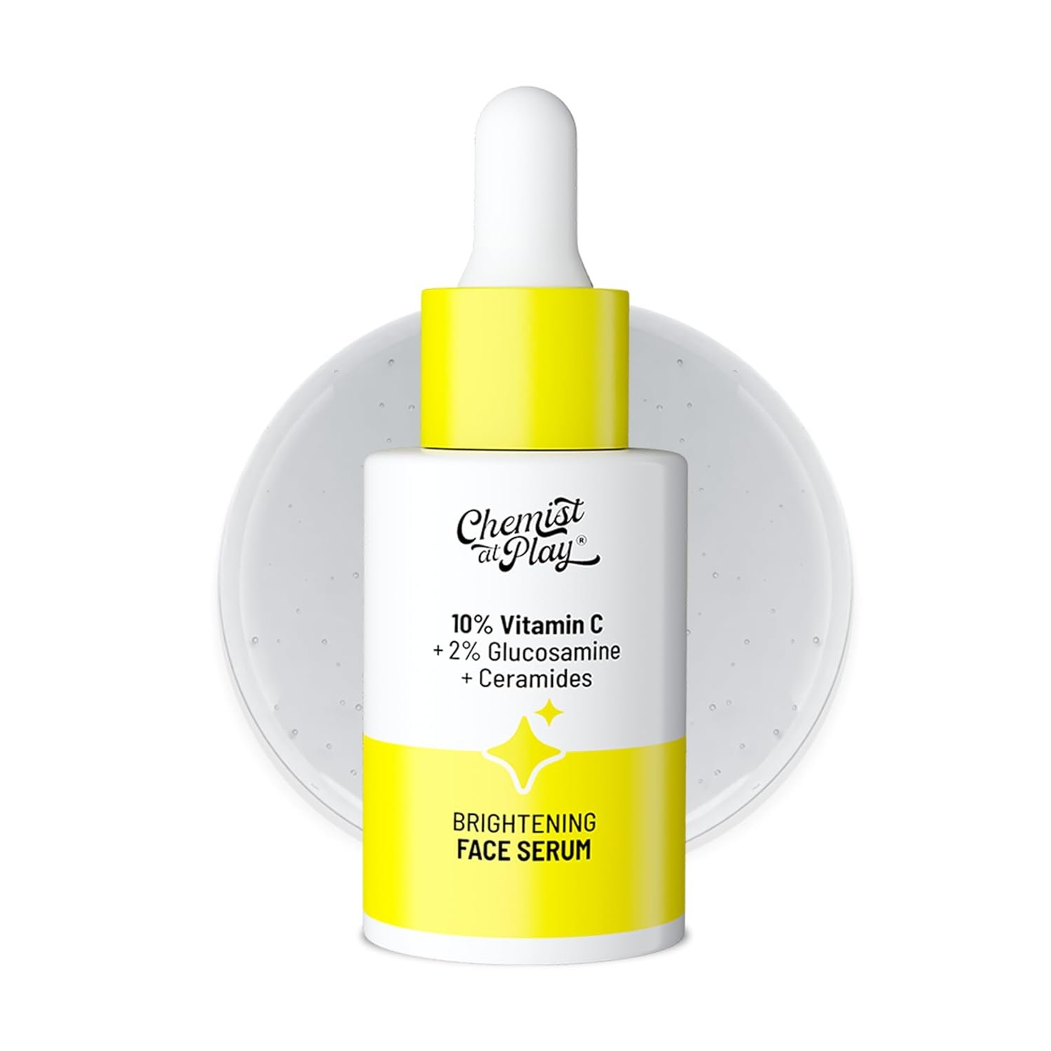 10% Vitamin C Face Serum |Brightens & Gives Glow |Fades Dark Spots |Treats Hyperpigmentation| Balances Melanin Production | Ethyl Ascorbic Acid & Glucosamine | For All Skin Types 30ml - Image 2