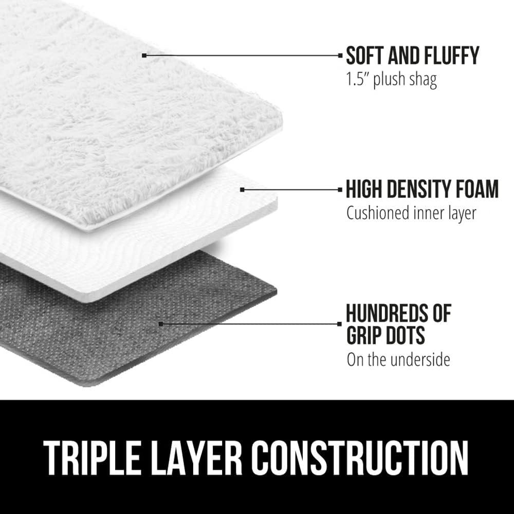 Gorilla Grip Soft Faux Fur Area Rug, Washable, Shed and Fade Resistant, Grip Dots Underside, Fluffy Shag Indoor Bedroom Rugs, Easy Clean, for Living Room Floor, Nursery Carpets, 4x6 FT, Pure White - Image 3