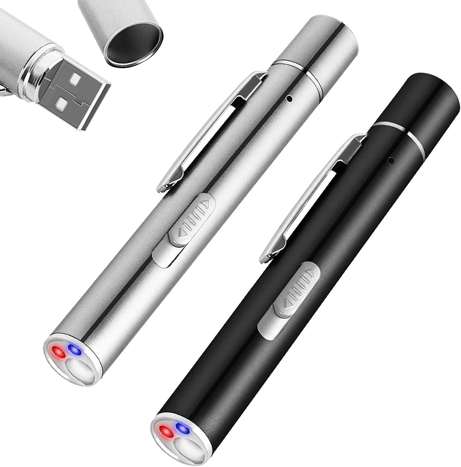 2 Pack Cat Toys Pointer Interactive Toys for Indoor Cats and Dogs, Pet Cat Catch Single Interactive Exercise Cat Training Tool with USB Rechargable - Image 2