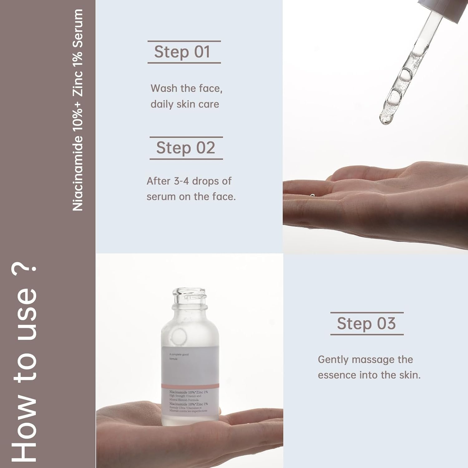 Niacinamide 10%+ Zinc 1% Serum For Face, Niacinamide Serum For Face, Dermatologist, Redness Relieve-30ml 1floz - Image 8