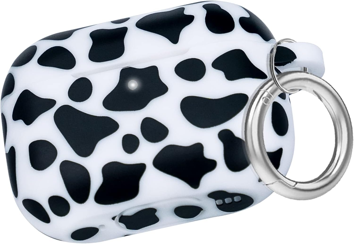 Cow Airpods Pro 2 Case Soft Silicone 2022 - YOMPLOW Case Cover Flexible Skin for Apple AirPod Pro 2nd Charging Case Cute Women Girls iPod Pro Case with Keychain - Black Cow - Image 8