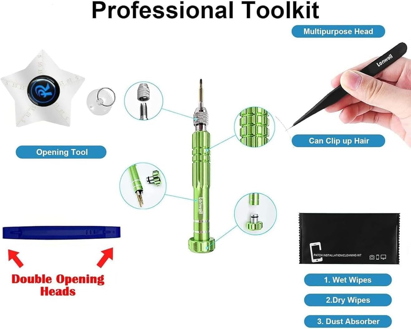LCD Screen Replacement for iPhone 12/12 Pro 3D Touch Screen Digitizer 6.1” LCD Display with Premium Assembly Full Repair Toolkit Tempered Glass Protector Waterproof - Image 7