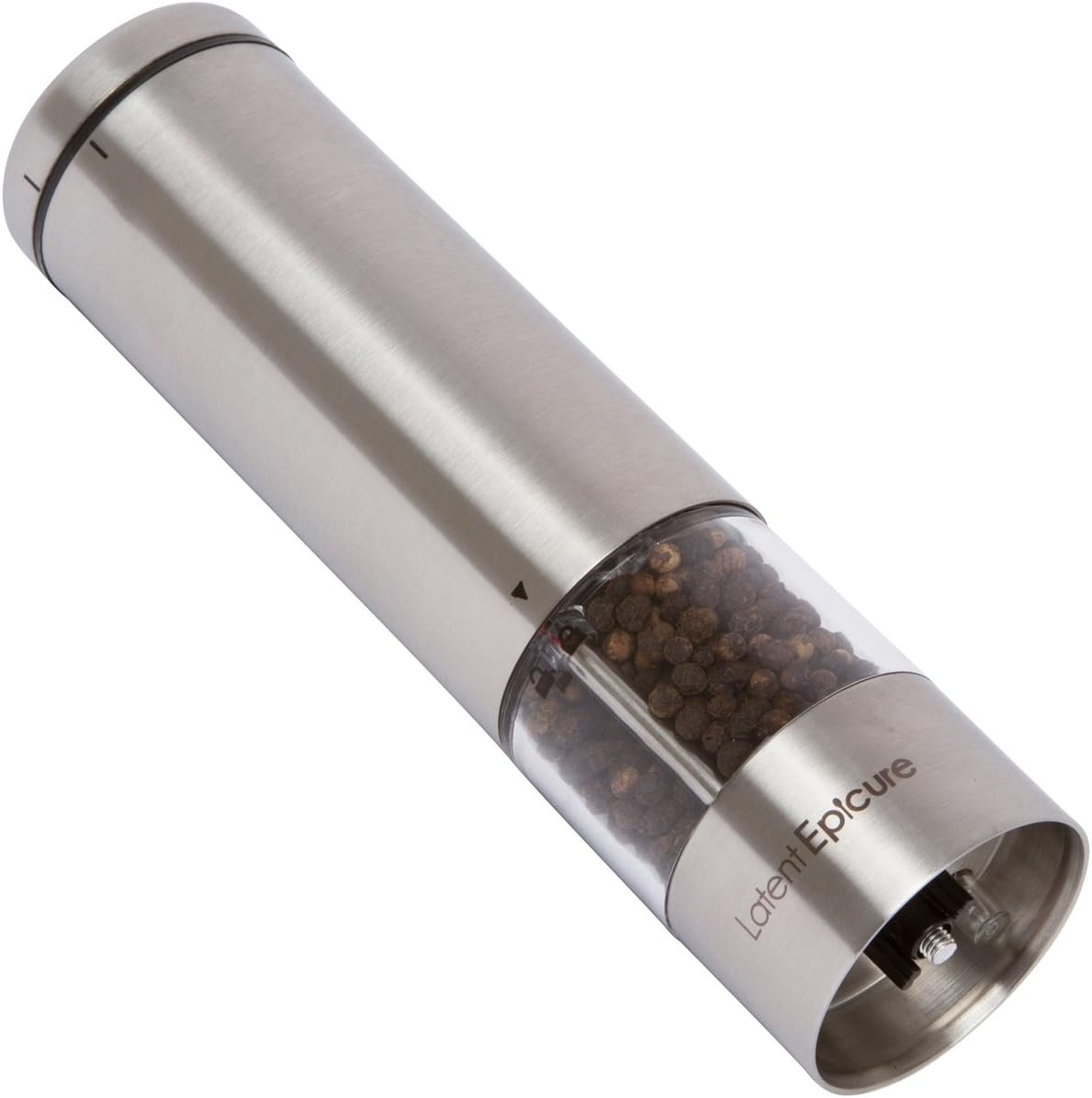 Electric Salt and Pepper Grinder Set (pack of 2) - Stainless Steel Battery Operated Salt & Pepper Mills with Light - Complimentary Mill Rest- One Handed Operation Adjustable Ceramic Grinders - Image 5