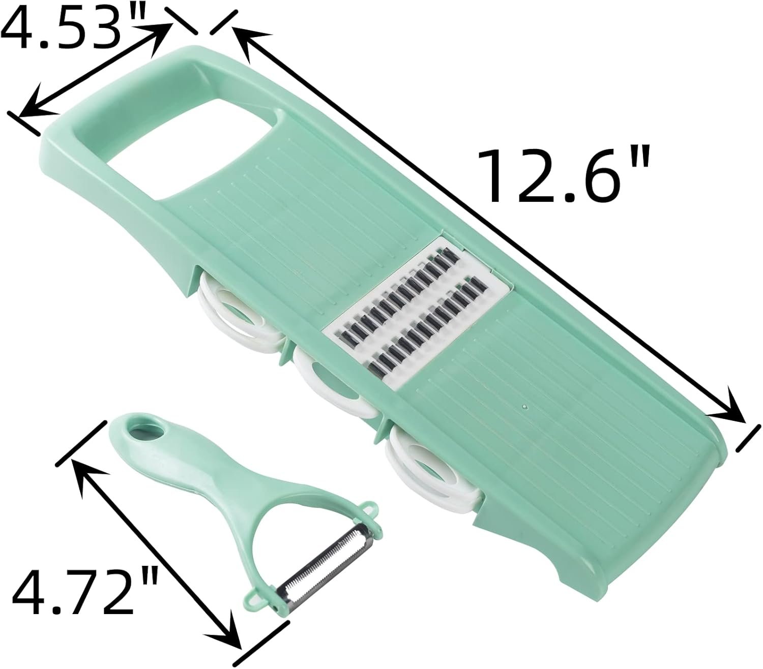 Mandoline Slicer for Kitchen 7-in-1 Mandoline Food Slicer,Vegetable/Cheese/Potato/Carrot/Cucumber Grater,Slicer, Cutter, Grinder,Waffle Fry Cutter For Potatoes,Julienne Peeler - Image 3