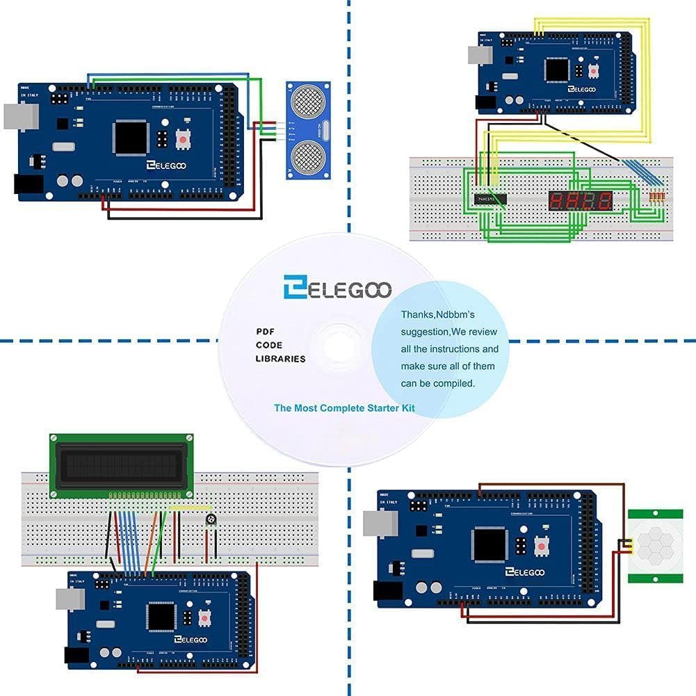 ELEGOO Mega R3 Project The Most Complete Ultimate Starter Kit with Tutorial Compatible with Arduino IDE - Image 8