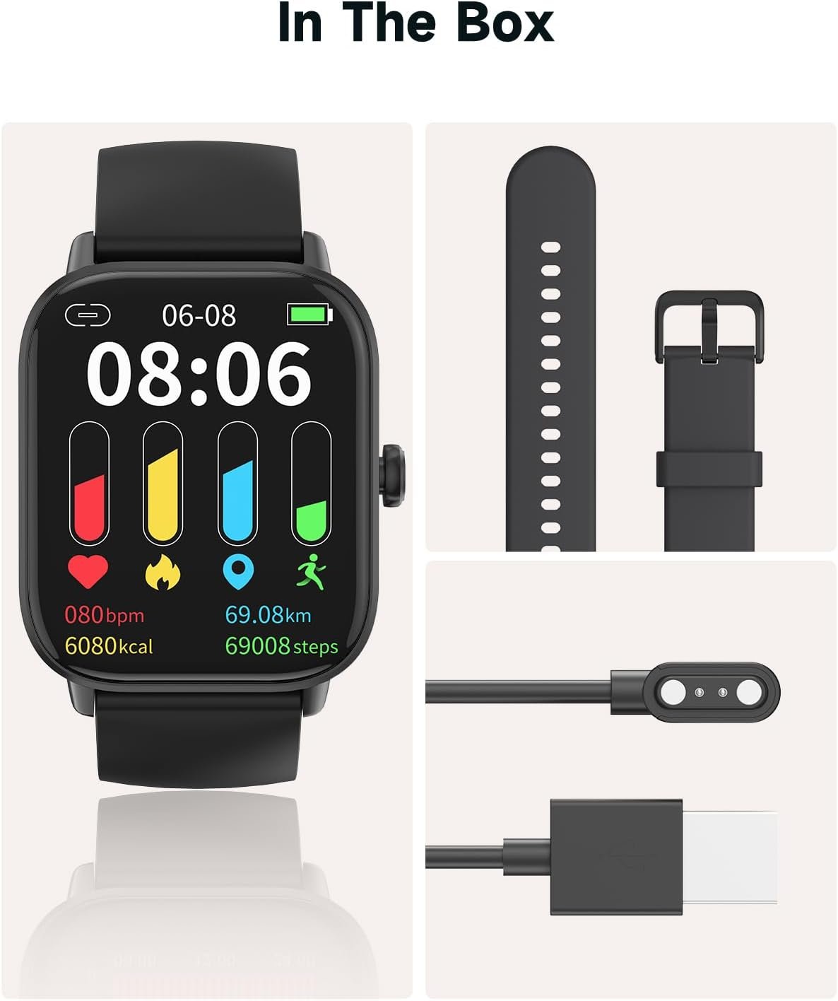 Fitness Smart Watch with Alexa for Women Men, 24/7 Heart Rate, Blood Oxygen, Stress and Sleep Tracker,100 Sports Modes, 5ATM Waterproof Activity Trackers and Smart Watches - Image 8