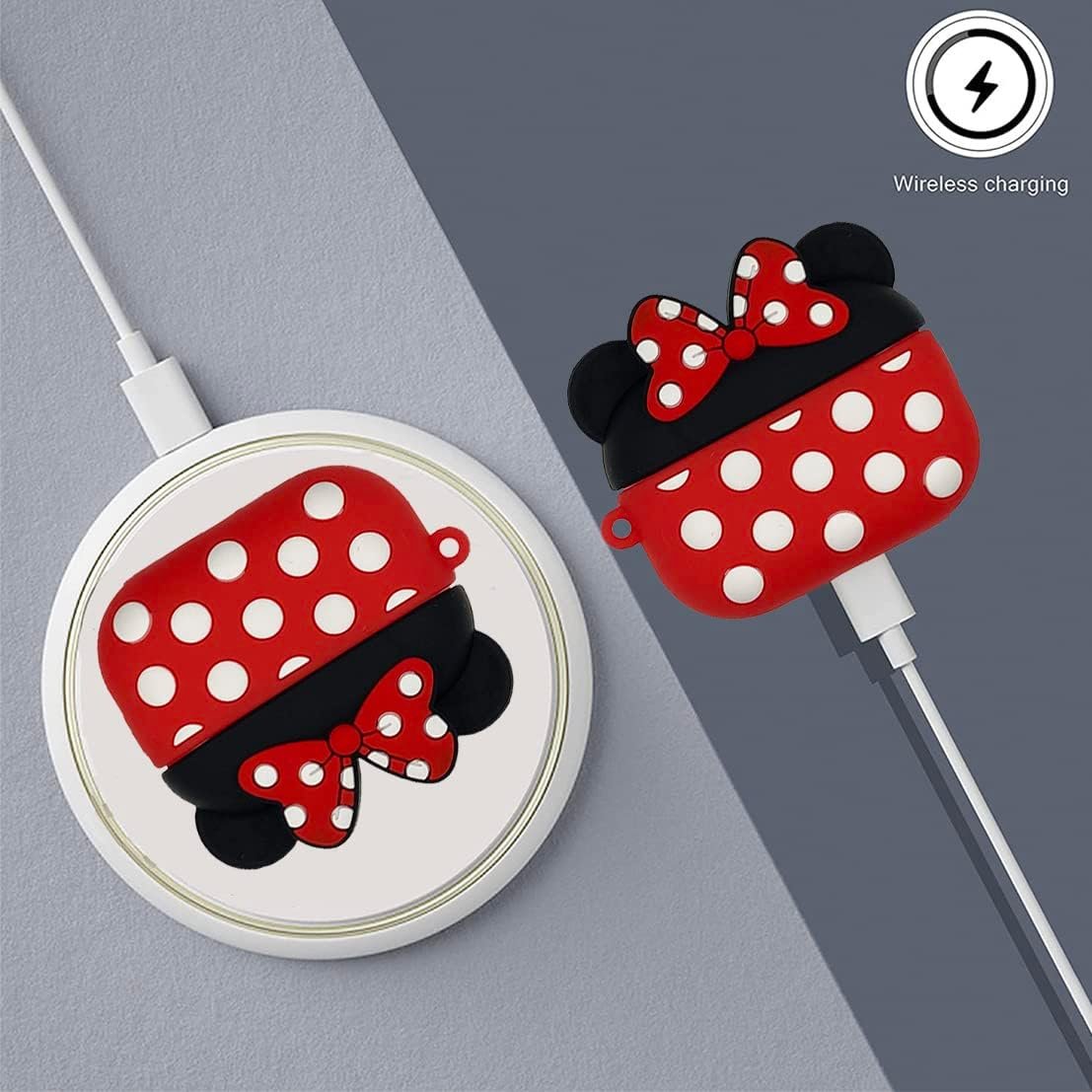 sgpcn Airpods pro 2 Case,Cute Cover for Airpod pro 2nd Generation Case,Cool Cartoon Anime Design Series and Lanyard+Keychain+Earphone Cleaning Pen 4in1 for Woman Girls Airpod pro 2 Case (Minnie) - Image 5