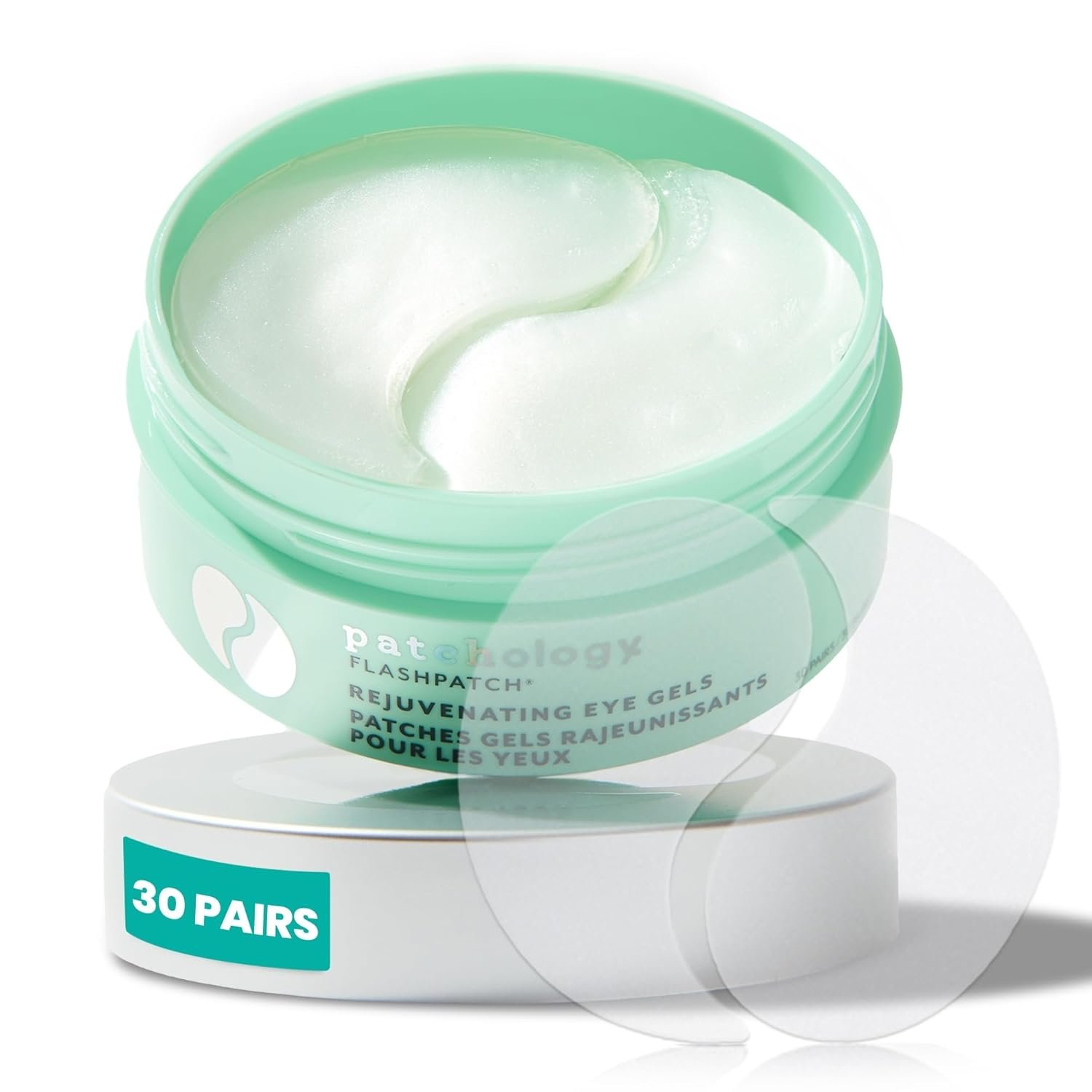 Patchology Rejuvenating Under Eye Gels - Hydrating Eye Mask w/Caffeine, Hydrolyzed Collagen & Centella Asiatica- Under Eye Patches For Dark Circles - Minimize Puffiness & Wrinkle Reducer - 30 Pairs - Image 2